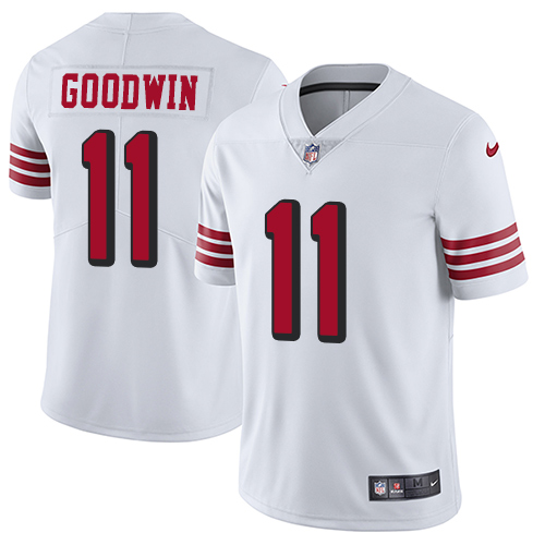 San Francisco 49ers Limited White Men #11 Marquise Goodwin NFL Jersey Rush Vapor Untouchable